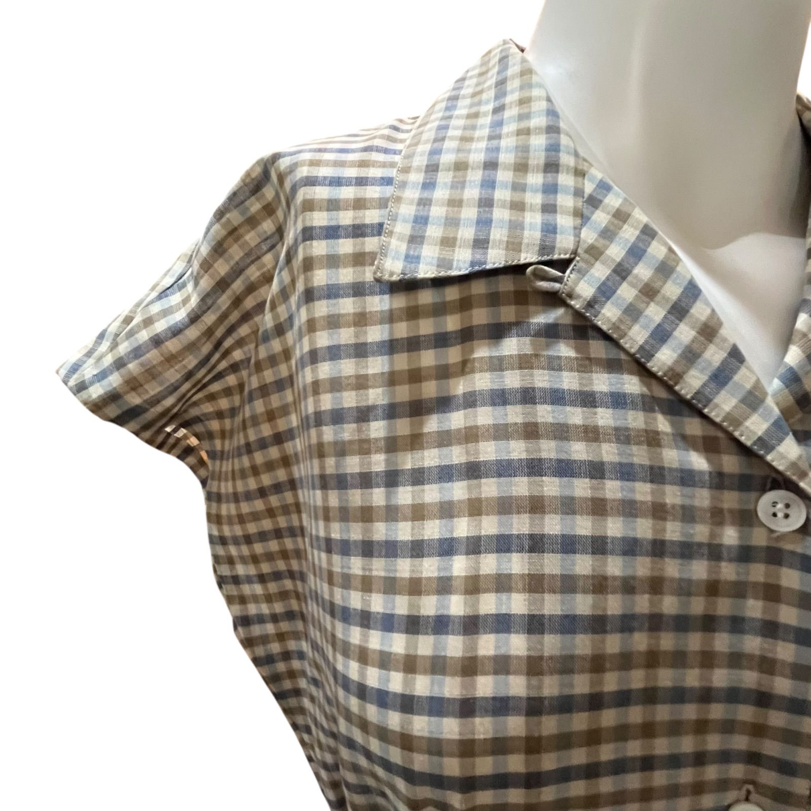 BURBERRY ベージュ チェック柄 シャツワンピース 14Y BURBERRY バーバリー シャツ ワンピース レディース シャツドレス