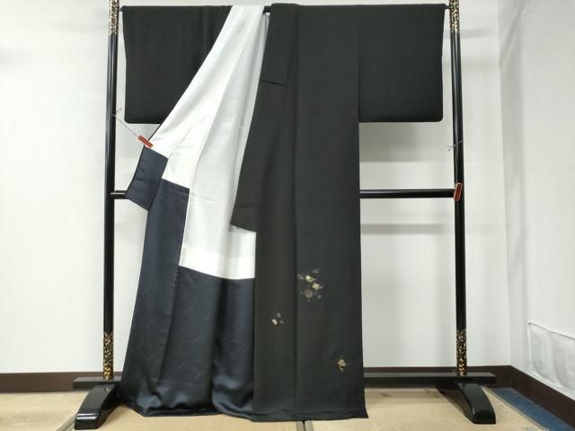 平和屋着物●螺鈿作家 甲斐泰造 色留袖 吉祥宝尽くし花文 蝋色 金彩 ロング丈 正絹 CAAW8404yc