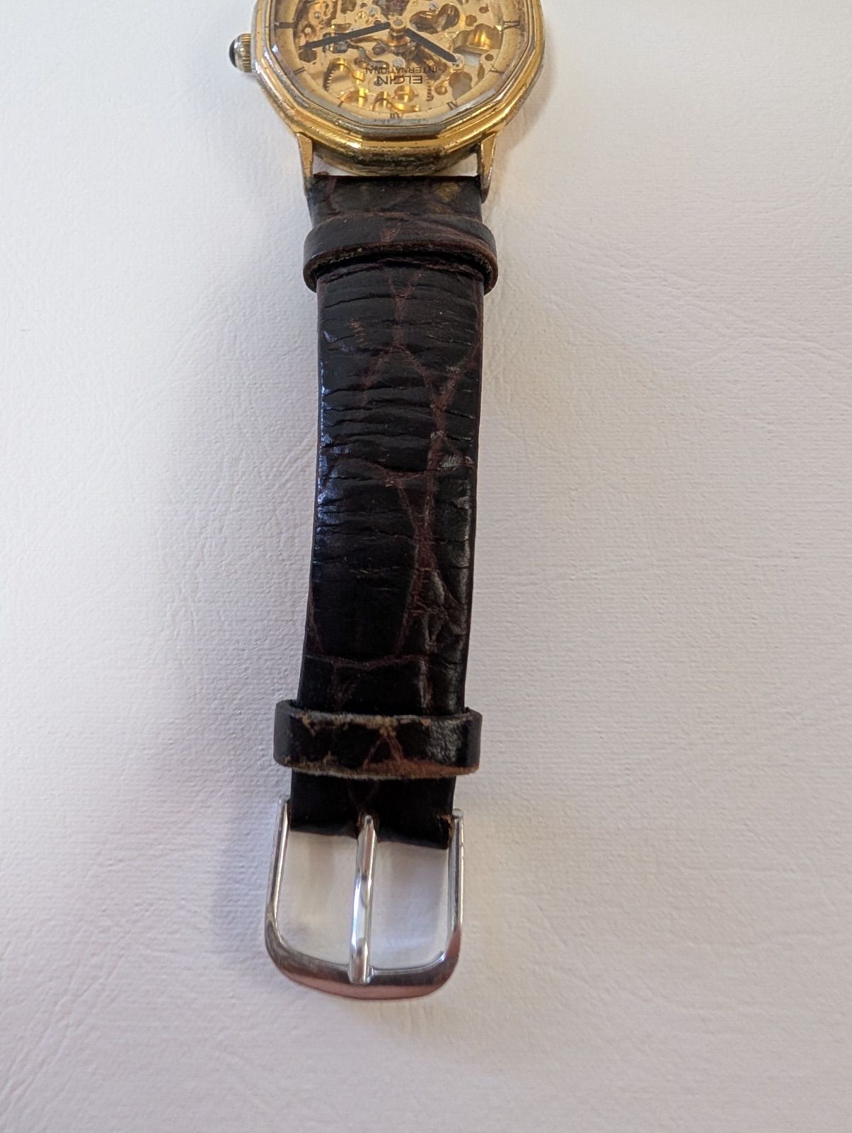 希少】ELGIN エルジン メンズ 手巻き時計 スケルトン - メルカリ