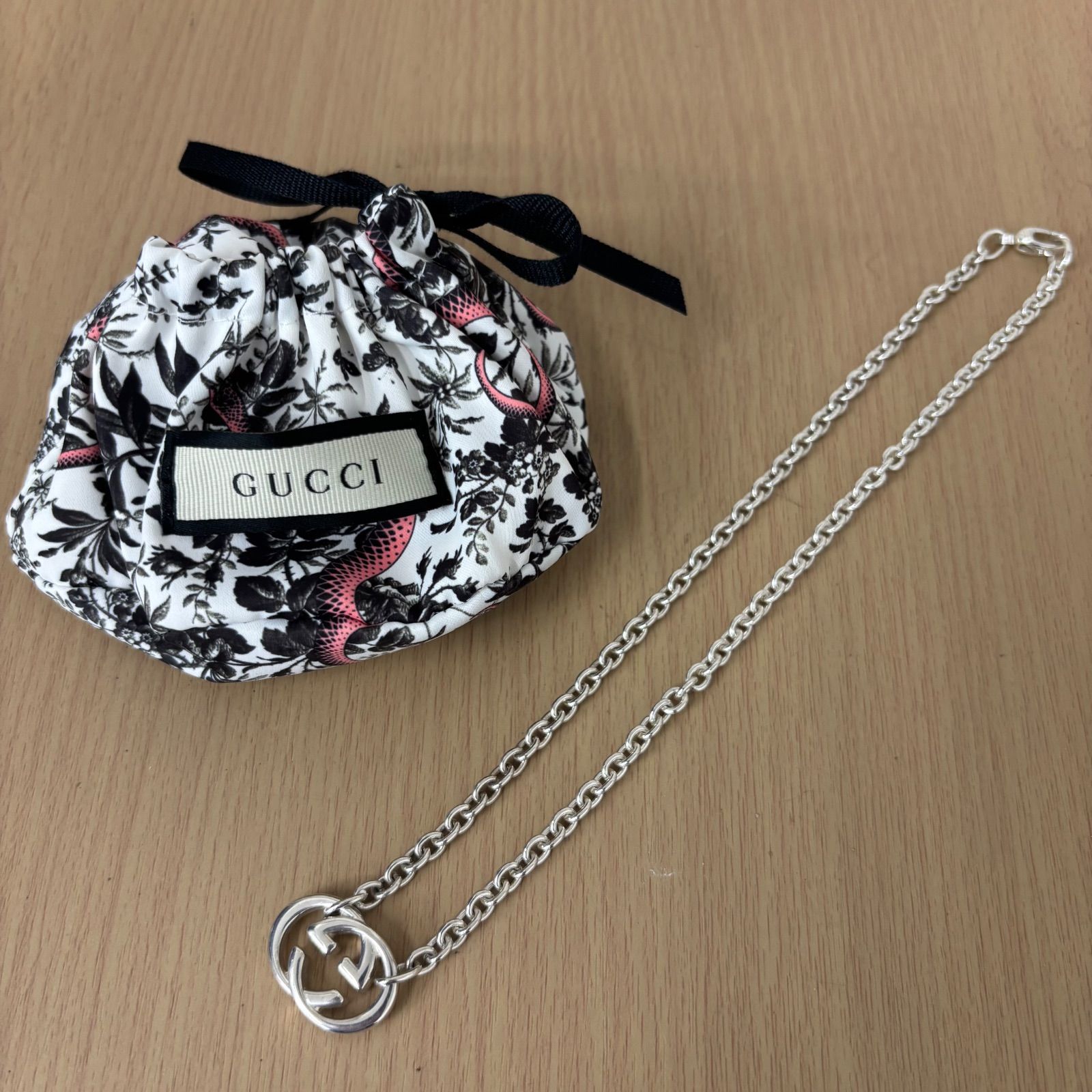GUCCI グッチ GGブリット ネックレス インターロッキングG SV925 