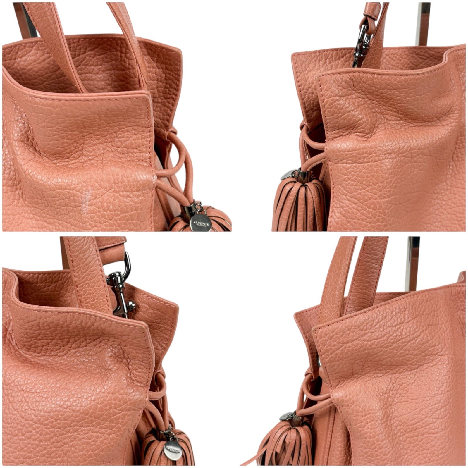 ロエベ LOEWE ショルダーバッグ フラメンコ シボレザー タッセル