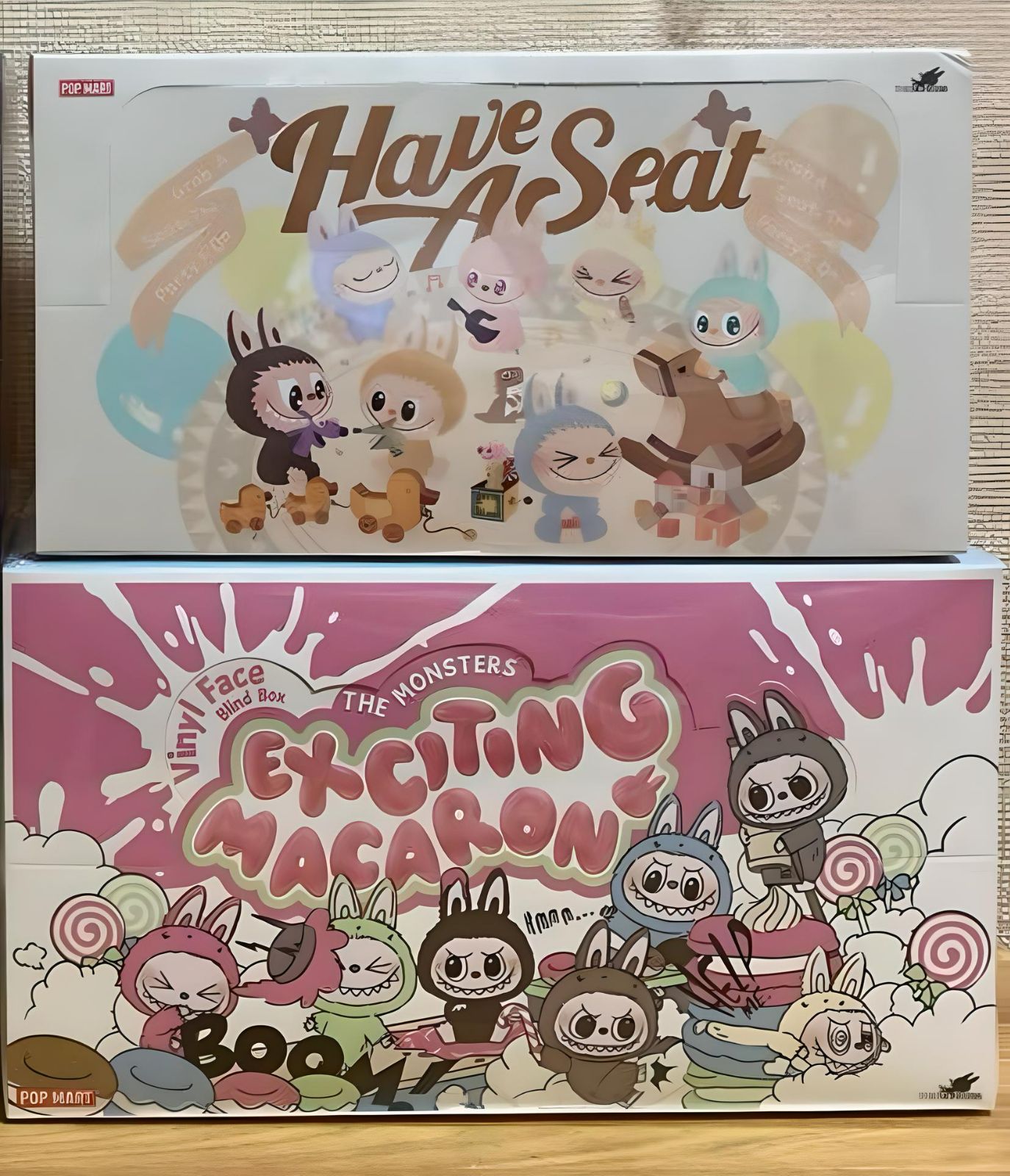Labubu THE MONSTERS Exciting Macaron 1BOX - Have a seat 1BOX シュリンク付き