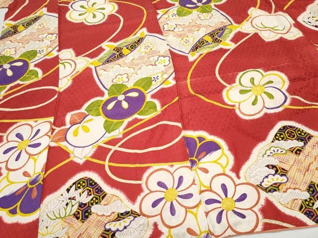 平和屋着物○小振袖 糸巻き舞花文 正絹 逸品 CAAU9966vf - メルカリ 