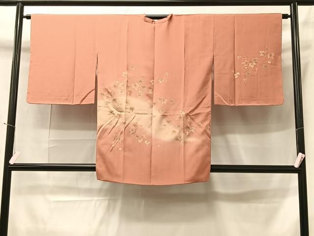 平和屋着物＃道行コート　刺繍　葡萄蔦の葉文　金彩　正絹　逸品　未使用　CAAT5916id 平和屋着物＃道行コート 刺繍 葡萄蔦の葉文 金彩 正絹 逸品 未使用