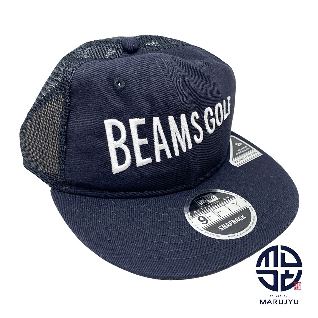 BEAMS GOLF ビームスゴルフ ネイビー ロゴ入り ゴルフ キャップ