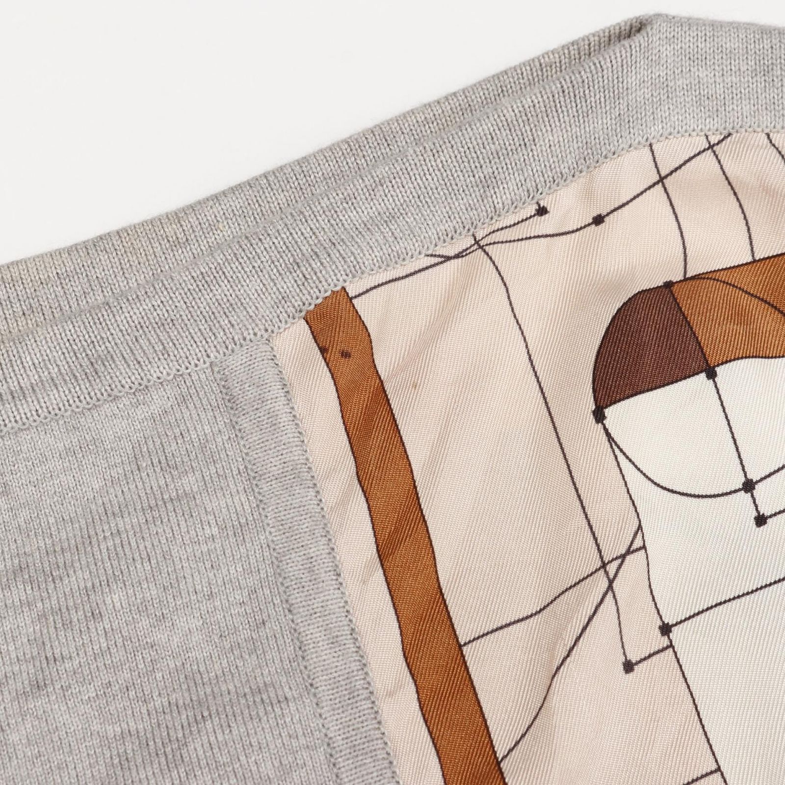 エルメス HERMES ワンピース ECHEC AU ROI マルチ シルク コットン  