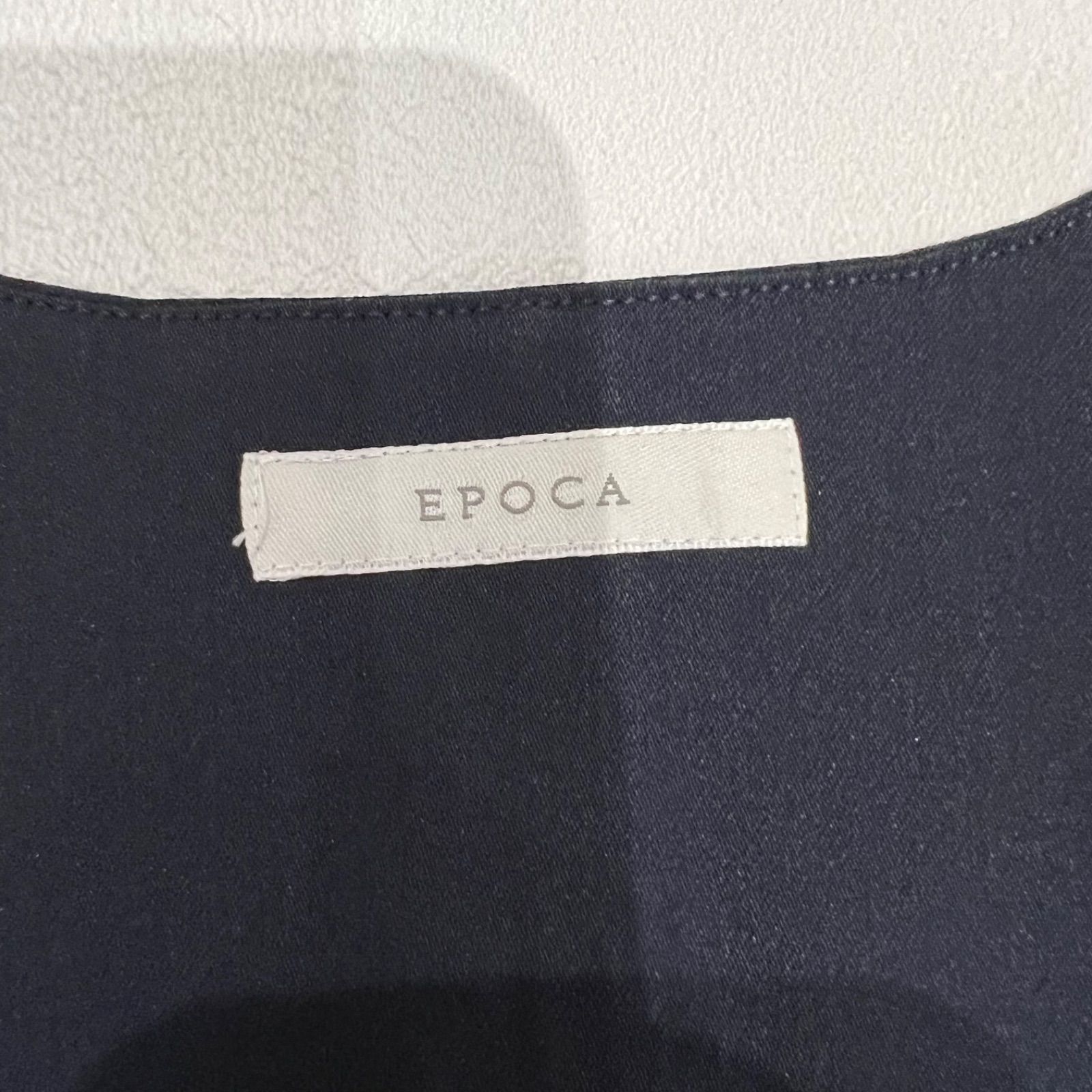 z36 【美品】EPOCA エポカ ノーカラー ジャケット ブラック