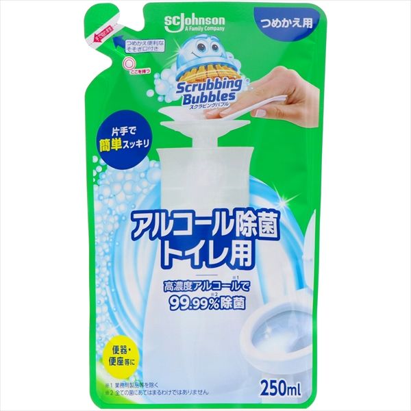【まとめ買い-18点セット】スクラビングバブル　アルコール除菌トイレ用　つめかえ用 【 住居洗剤・トイレ用 】