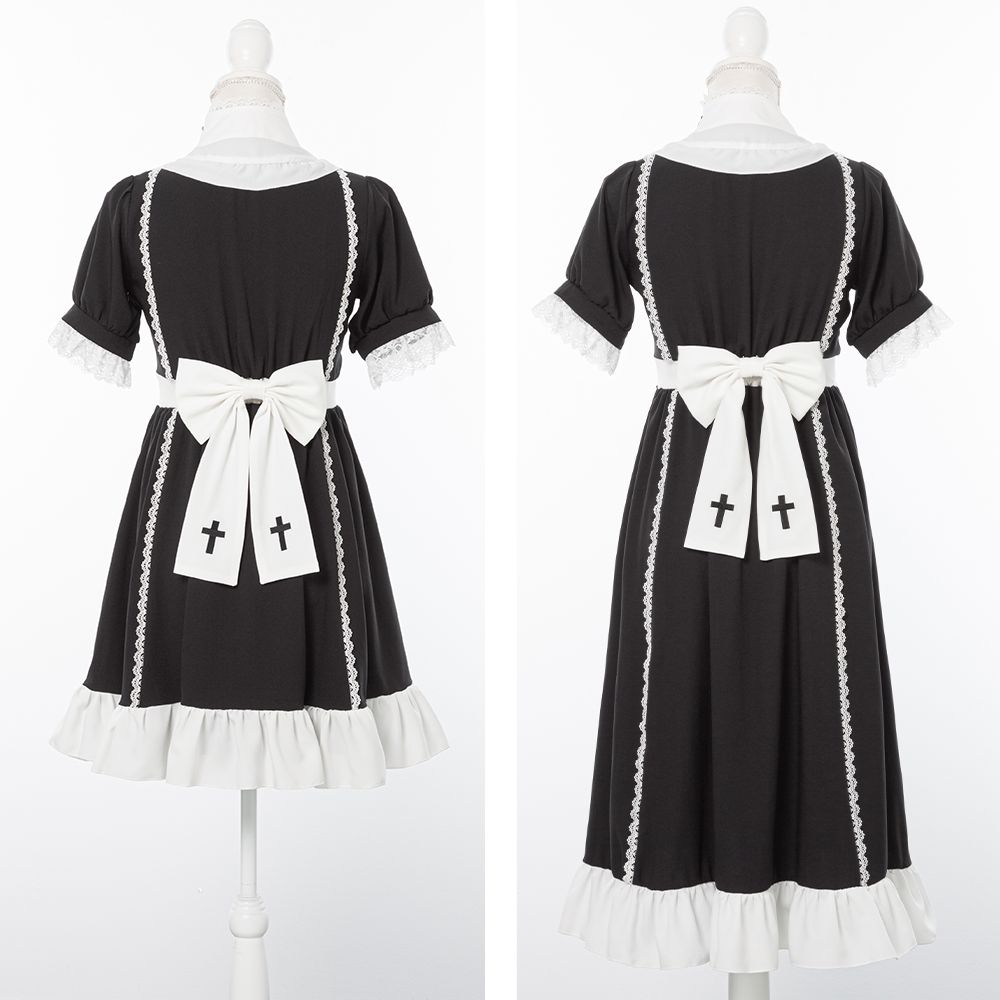 夢展望公式 [新品未使用] ナースメイドレースワンピース [ロング
