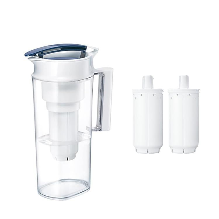 カートリッジ2個付 浄水器 東レ トレビーノ ポット型浄水器 高除去タイプ 本体 1.2L PT502SV - ポット型浄水器用 高除去タイプ カートリッジ2個セット PTC.SV2J