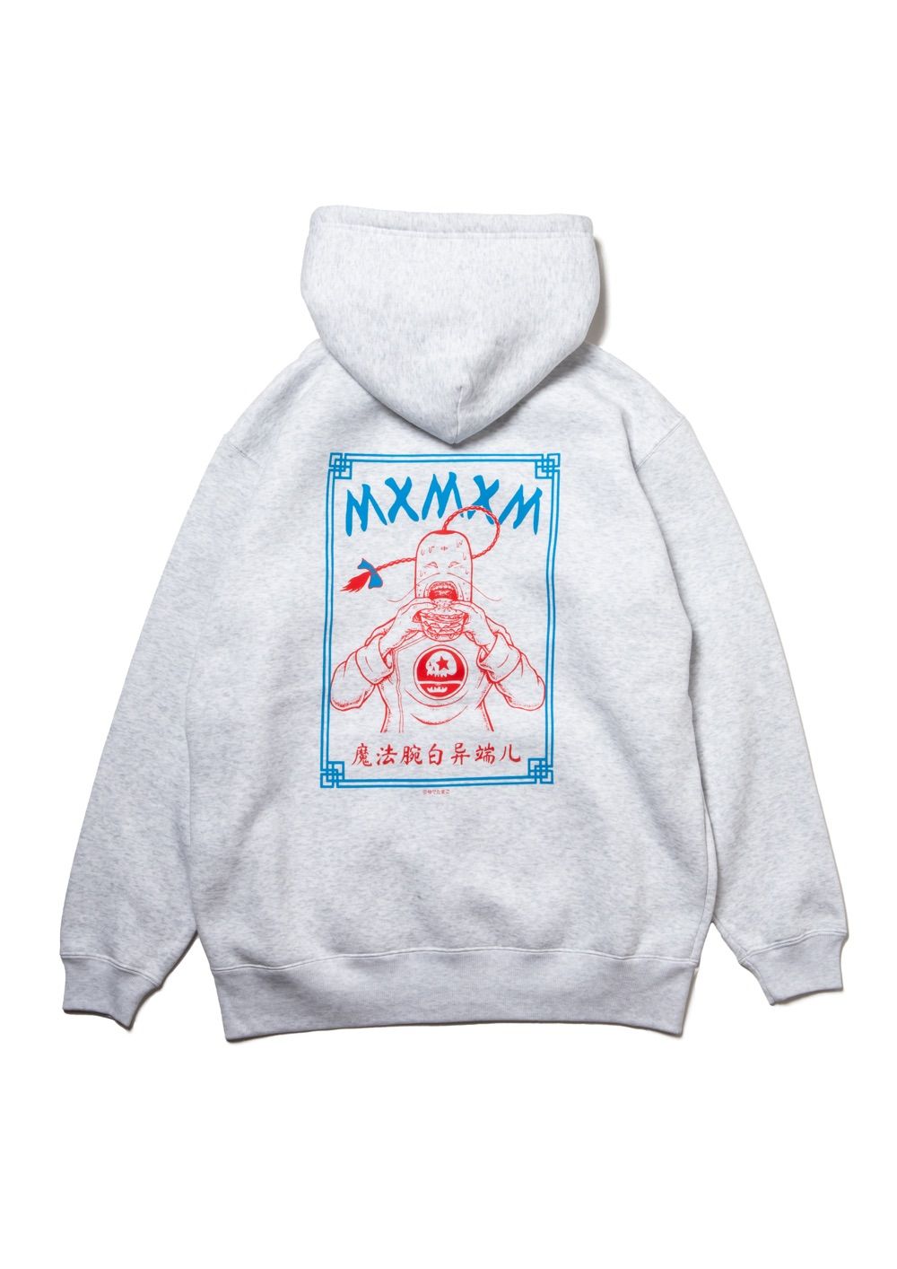 キン肉マン x MxMxM “ラーメンマンチーズ” ZIP HOODIEグレーＬサイズ