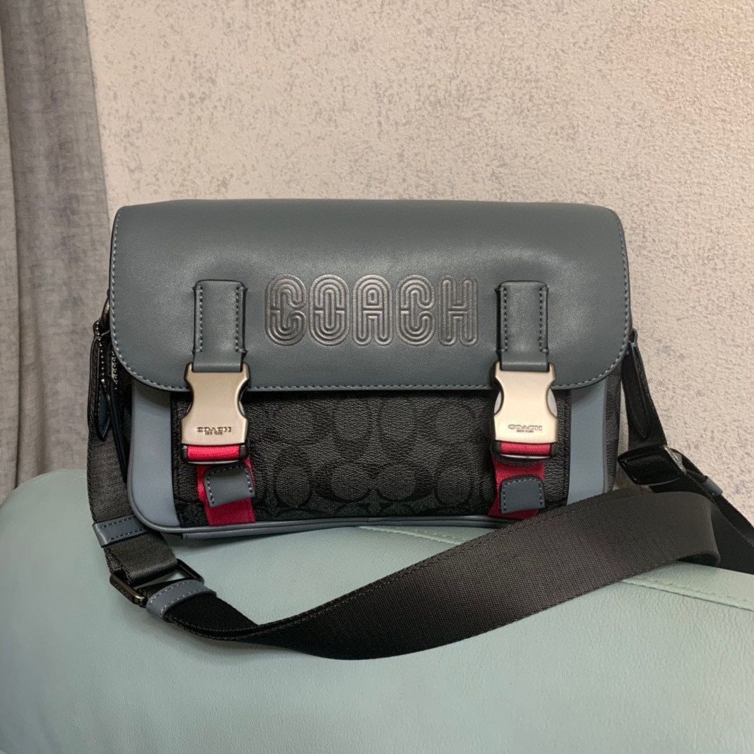 新品 COACH クロスボディバッグ メンズ TRACK シリーズ トラック  