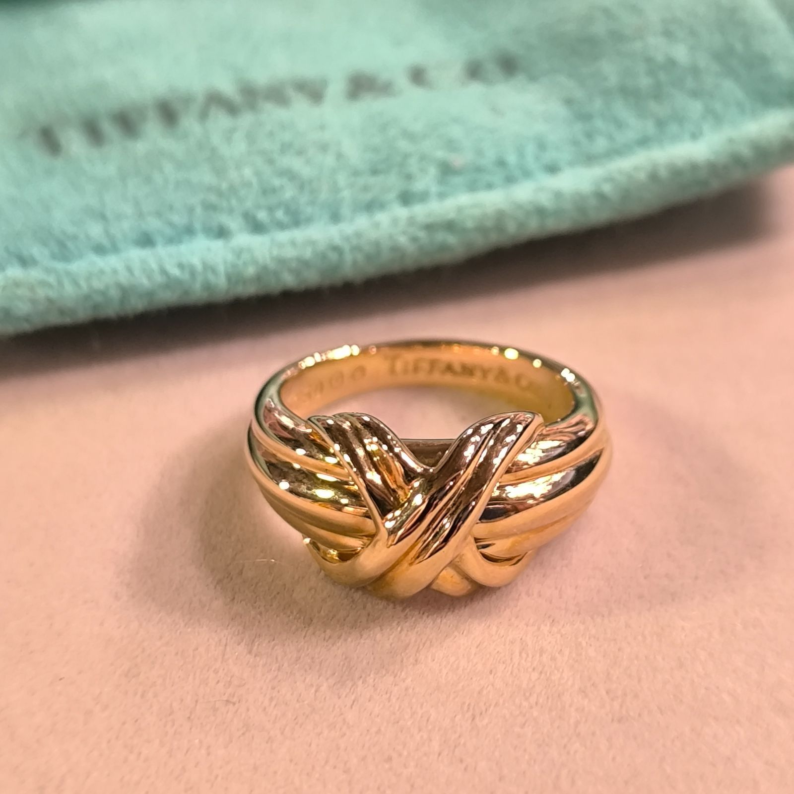 ティファニー シグネチャーリング 5号 K18 イエローゴールド