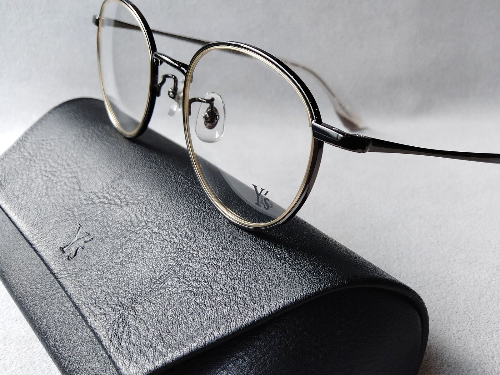 Y’s ワイズ EYEWEAR 81-0030-3 GUN＆LIGHT GOLD made in JAPAN YOHJI YAMAMOTO ヨウジヤマモト