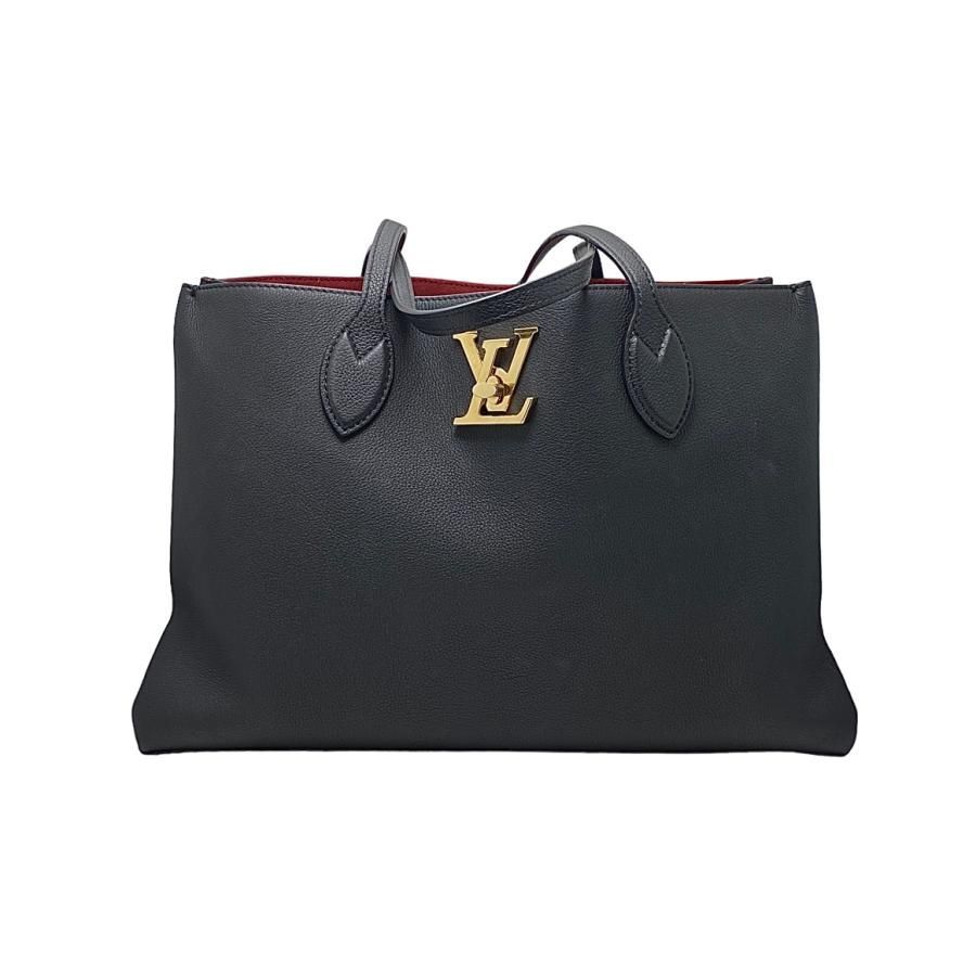 ☆E1881 ルイヴィトン トートバッグ ロックミー ショッパー M57345 ノワール ブラック レッド ゴールド金具 LOUIS VUITTON  - メルカリ