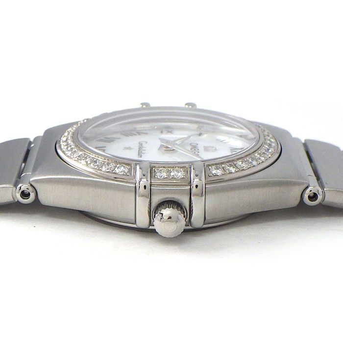 オメガ OMEGA 腕時計 コンステレーション 1476.61.00 夜光針 ダイヤベゼル ホワイトシェル文字盤 SS クオーツアナログ