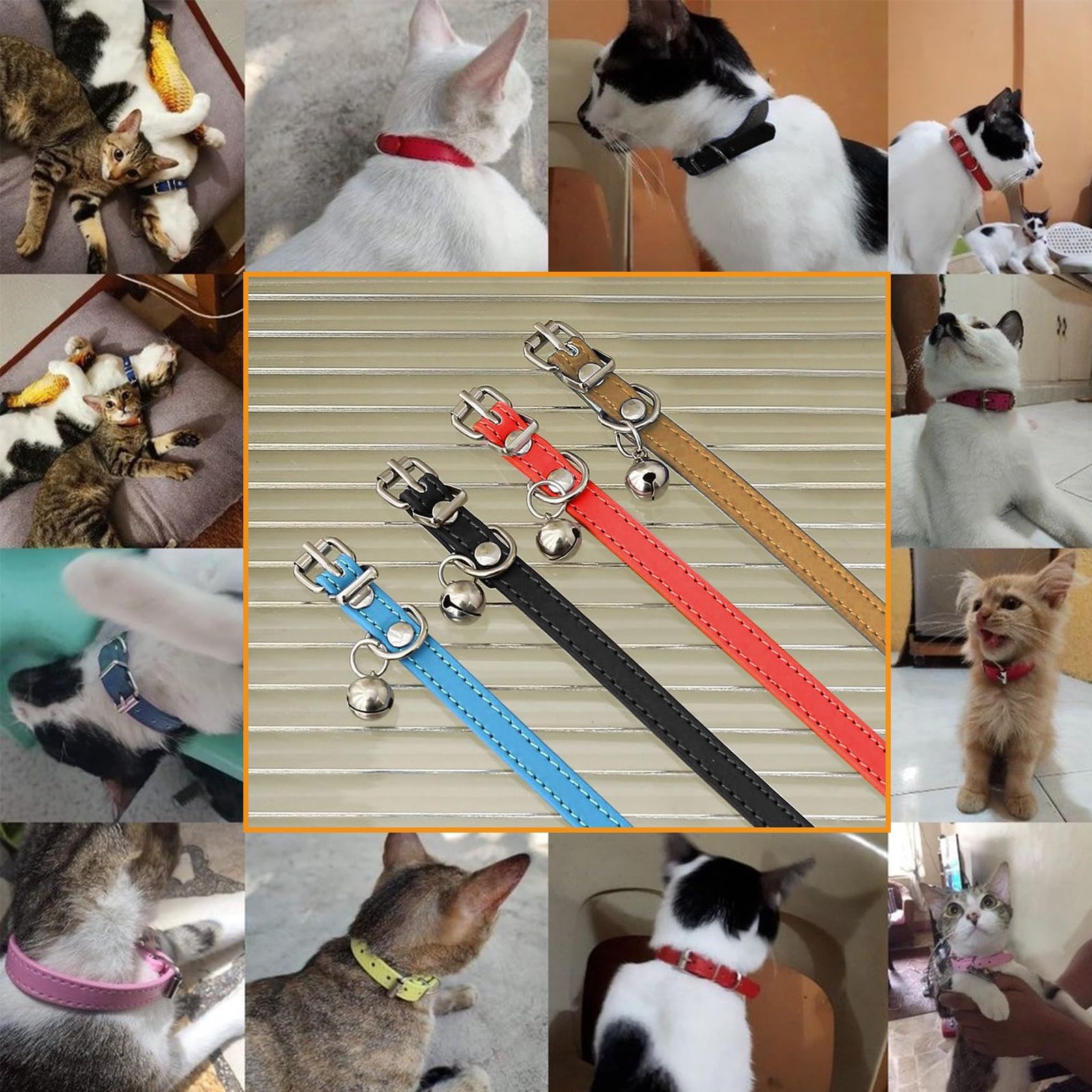 マーガレットフラワー(ブラック)、わんちゃん猫ちゃん用襟付き首輪