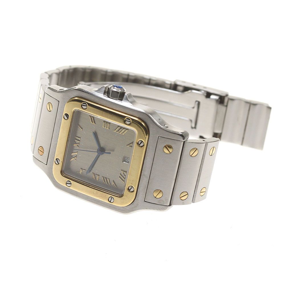 カルティエ CARTIER W20030C4 サントスガルべ LM YGコンビ デイト クォーツ メンズベルトジャンク_823924 - メルカリ