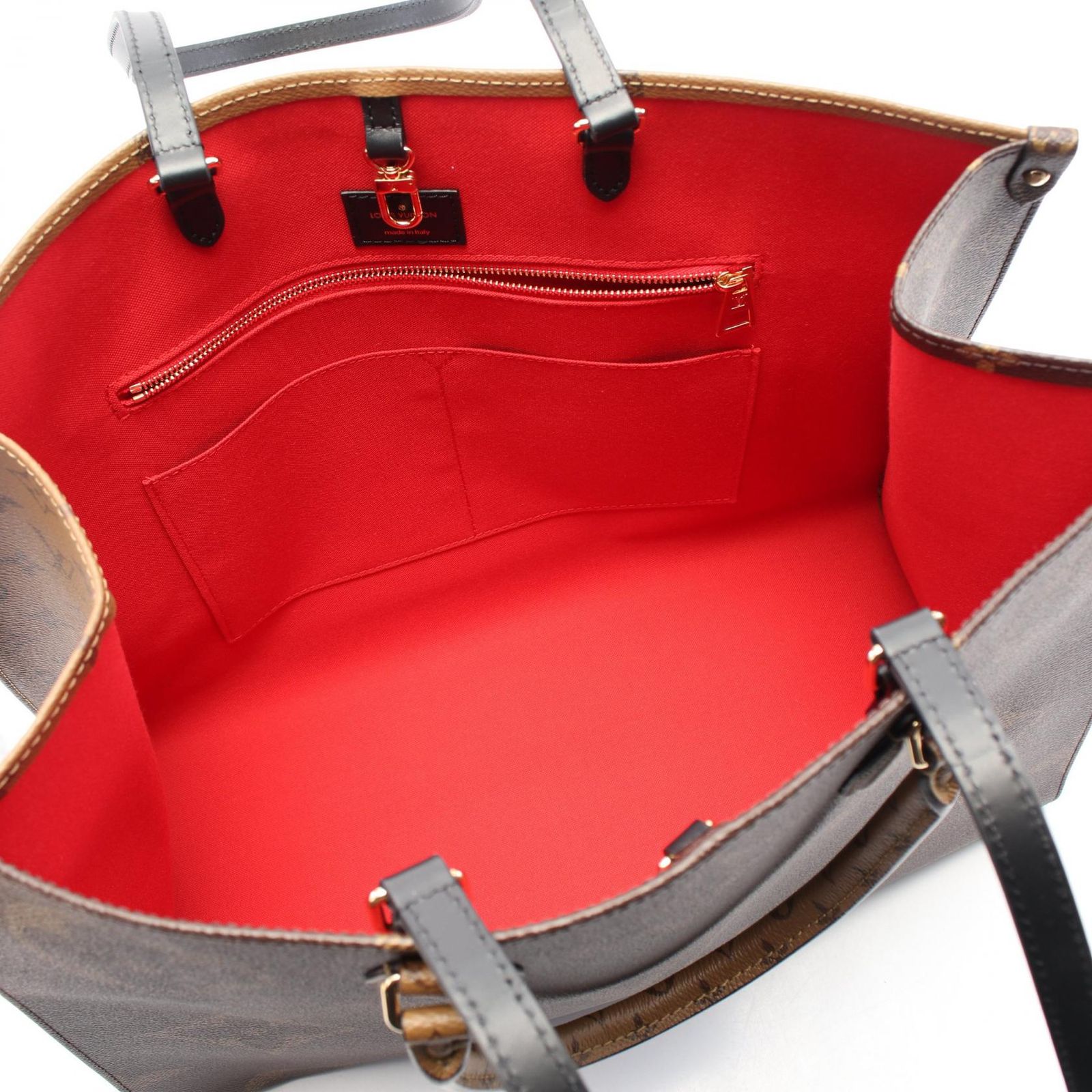 ルイ・ヴィトン LOUIS VUITTON ショルダーバッグ オンザゴーGM モノグラムジャイアント モノグラムリバース M45320 PVCコーティングキャンバス レザー オンザゴーGM レディース Used A