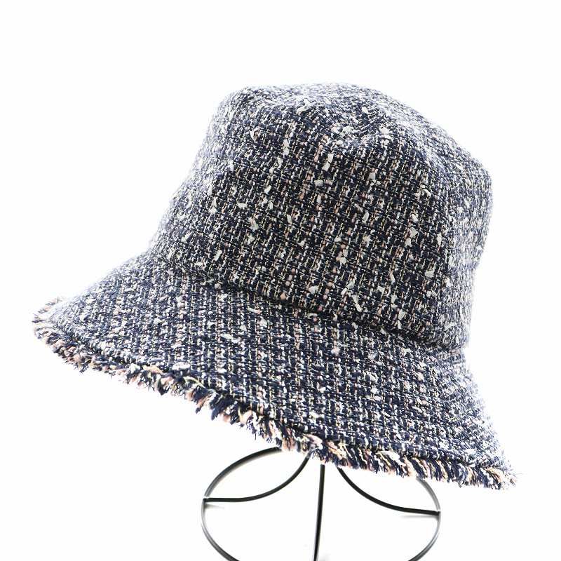 ヨリ yori ハット 帽子 ツイード ピンク 紺 ネイビー AN2 SH OF