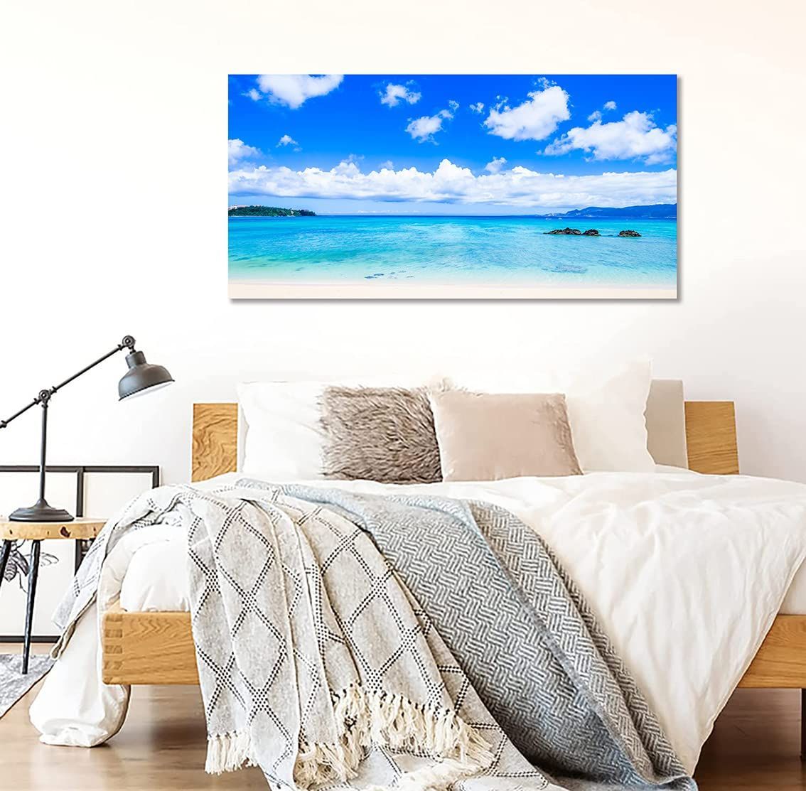 アートパネル 絵画 青い海 ポスター 風景画 壁掛け 室内装飾 木枠付き