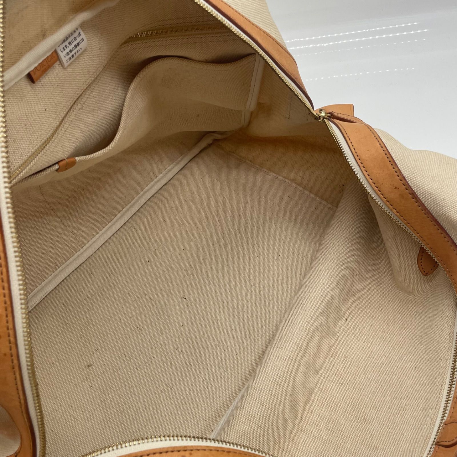 ポーター　ベージュ ボストンバッグ キャンバス・レザー BN6194○PORTER ポーター キャンバス レザー ボストンバッグ