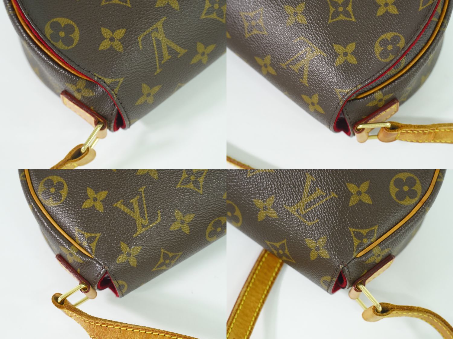 本物 ルイヴィトン LOUIS VUITTON LV タンブラン モノグラム ショルダーバッグ ポシェット ブラウン M51179 Tambourin  ビトン バッグ 中古 【フォロー割】 - メルカリ