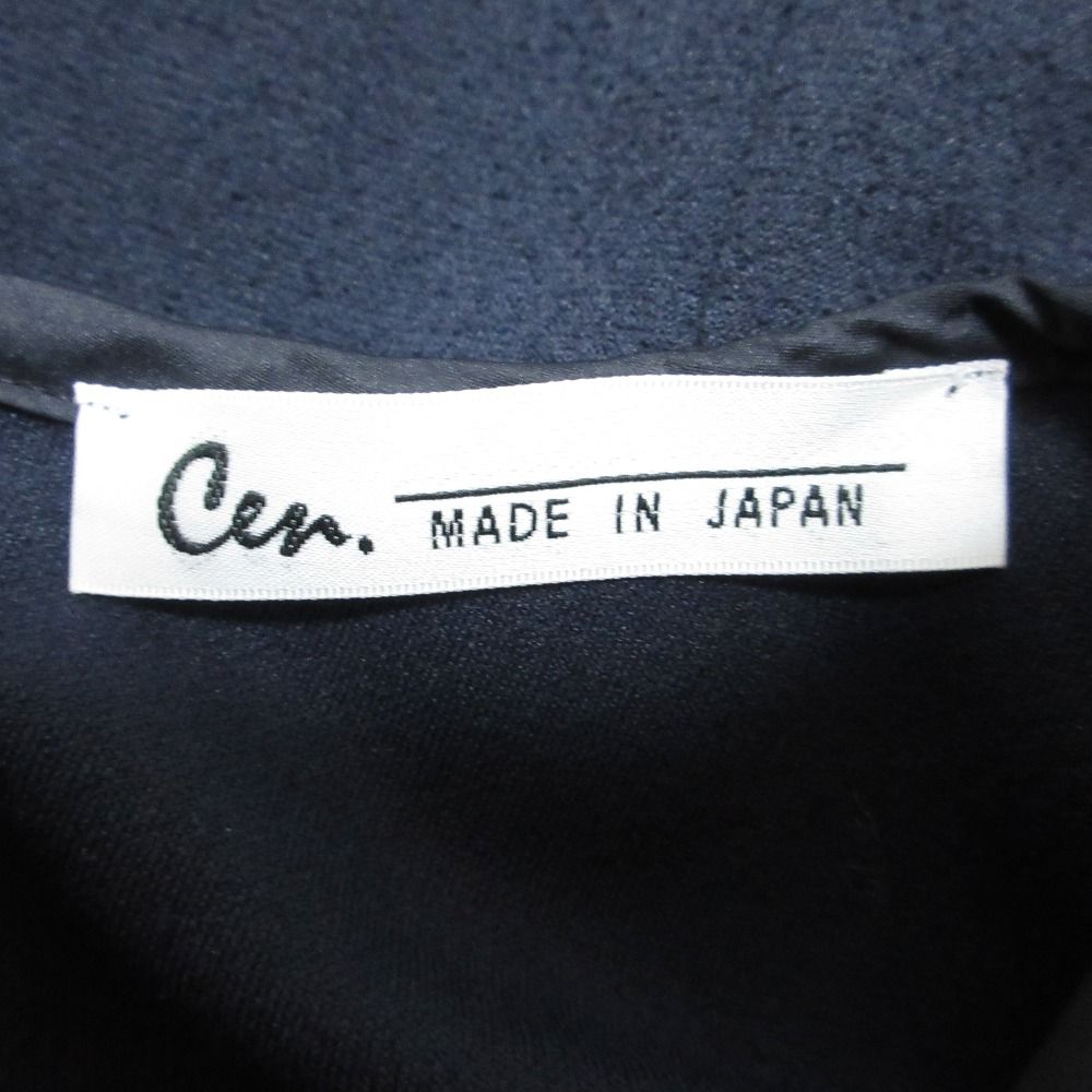 ほぼ美品 cen. セン 23SS 裾フリルワンピース ノースリーブ バックリボン Iライン ロングドレス cen23ss02p02 F  ダークネイビー レディース - メルカリ