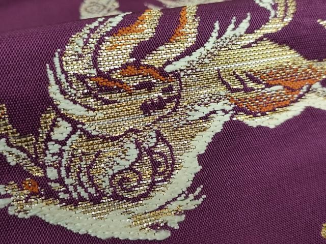 平和屋本店□極上 龍村美術織物 たつむら 太鼓柄 本袋帯 天平獅鳳文