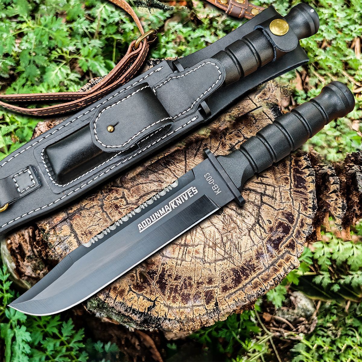 アウトドアナイフ サバイバルナイフ 手鉈 7cr鋼 フルタング構造