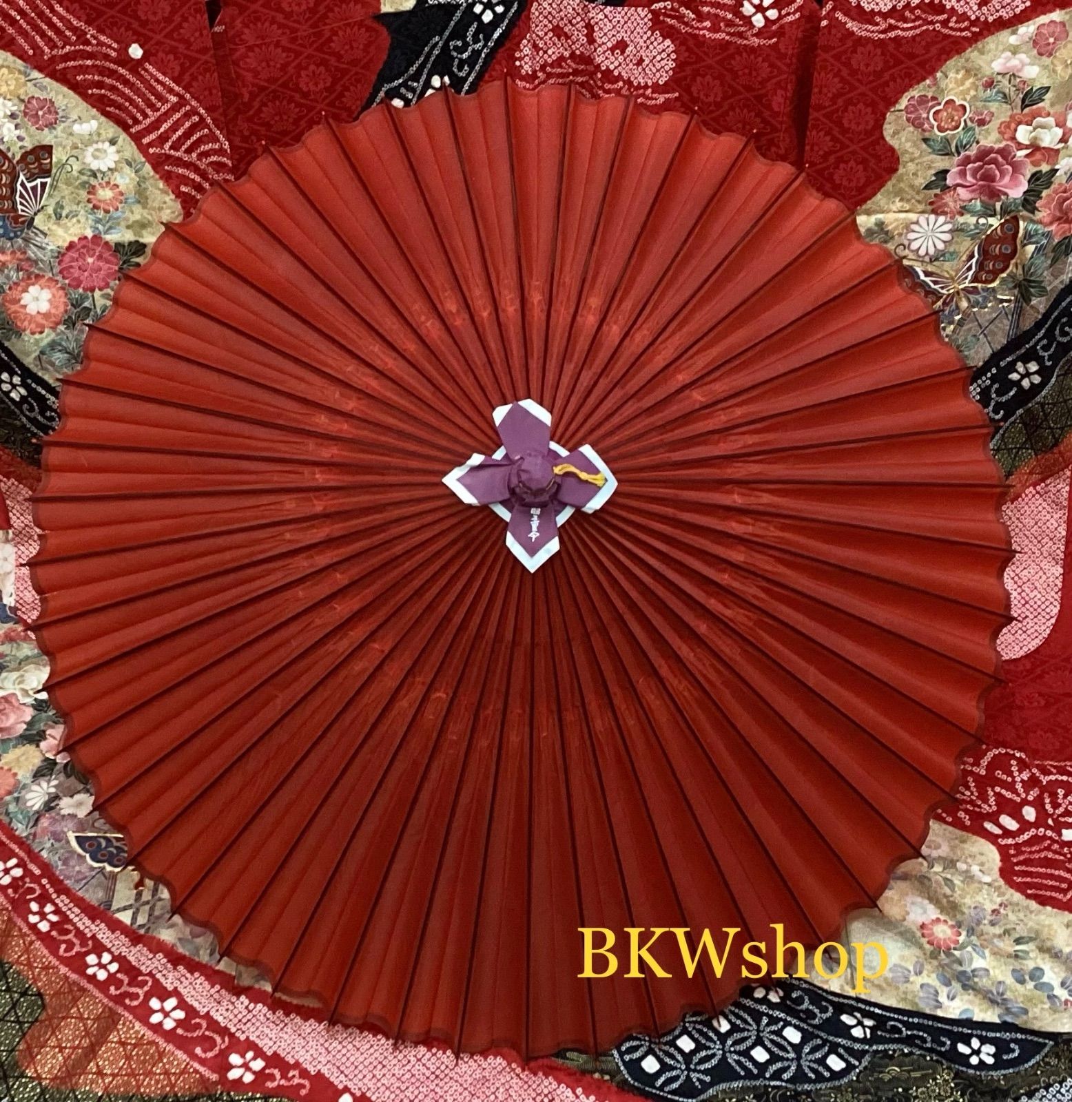 現品限り used 羽二重傘 番傘 蛇の目傘 和傘 朱色 着物 舞踊 和装 撮影