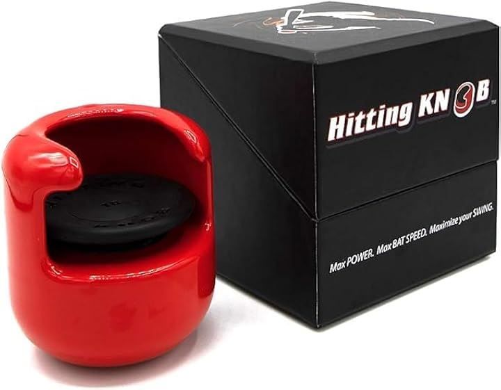 Hitting Knob 野球 バッティング 練習 トレーニング 用品 ソフトボール グリップエンド ノブ 金属 木製 バット レッド Sサイズ 小学生用