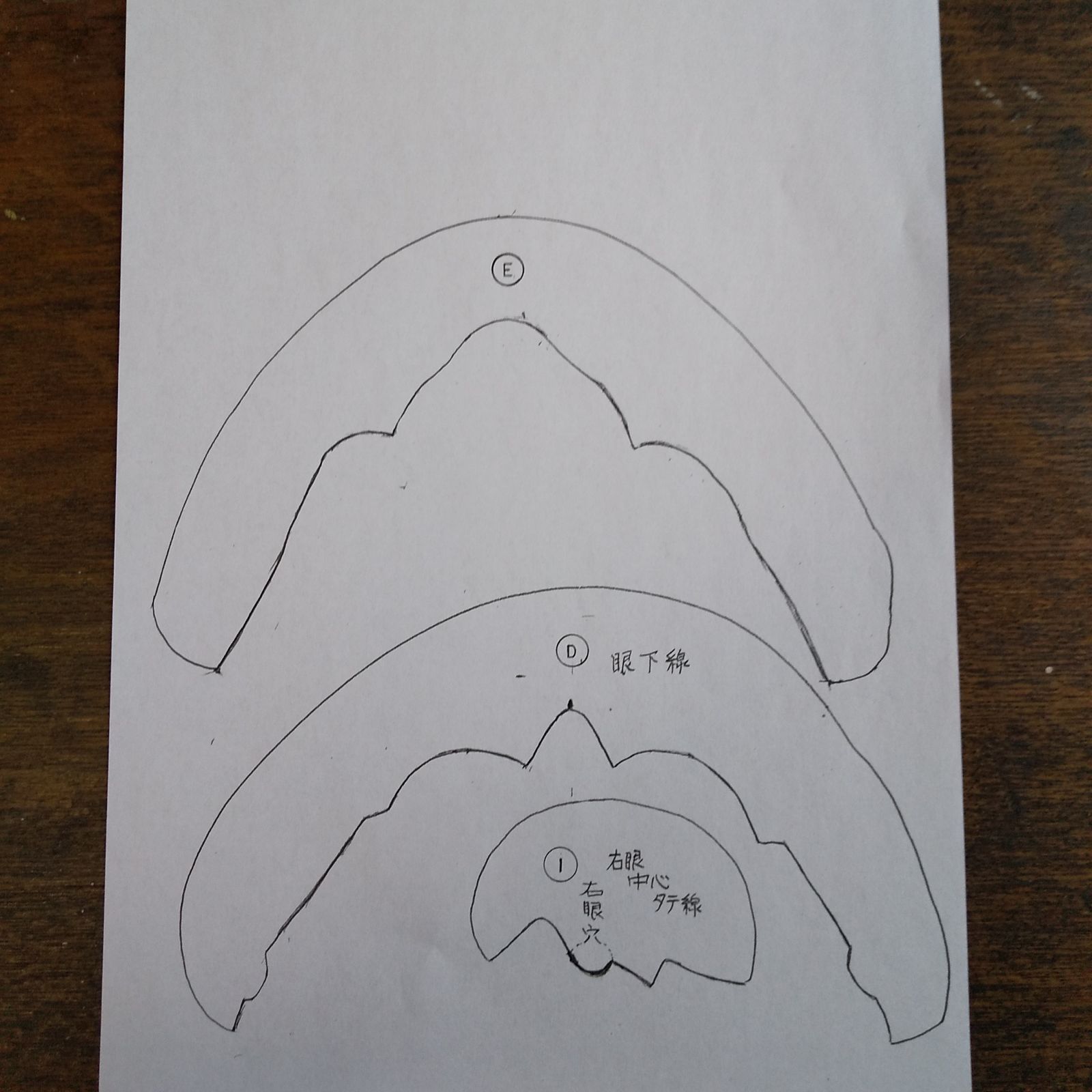 能面 顰[シカミ]の型紙 - メルカリ