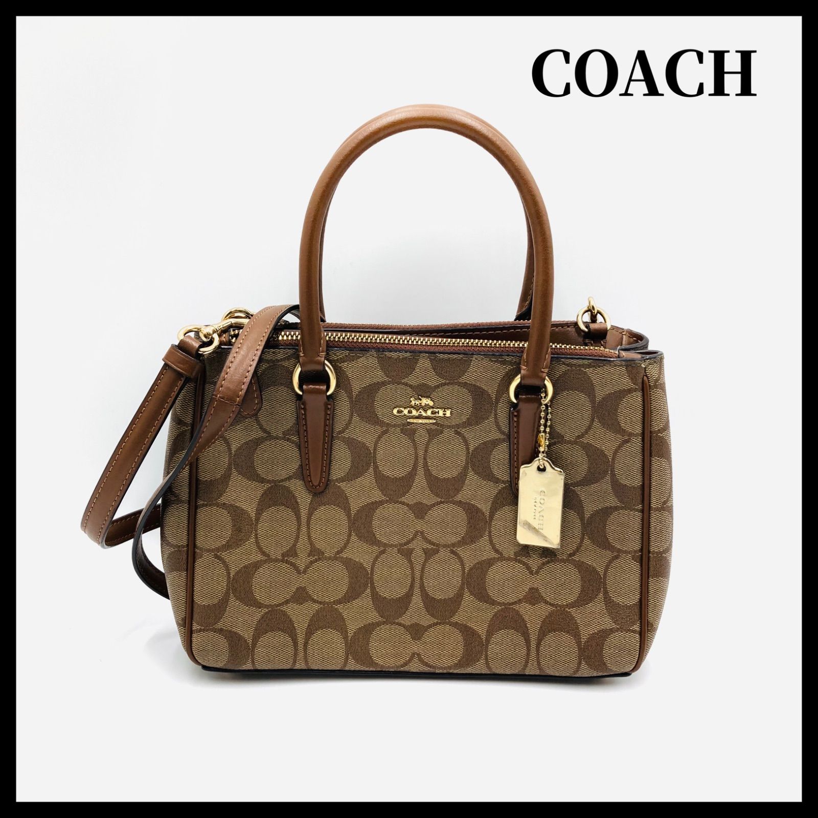 フォロー割実施中】【極美品】コーチ COACH シグネチャー サリーキャリ