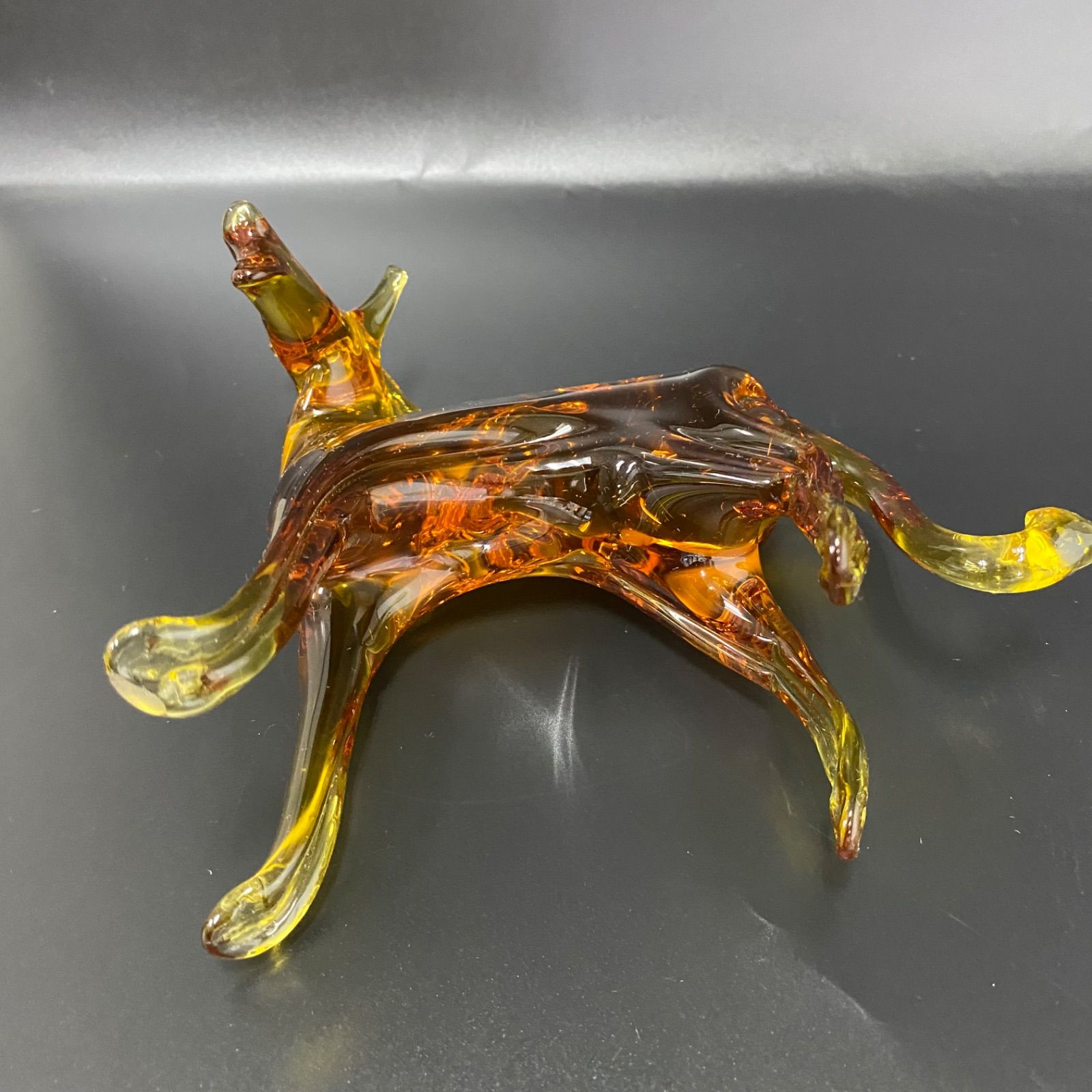 希少・美品】月夜野工房 ガラスアート 馬 オブジェ 置物