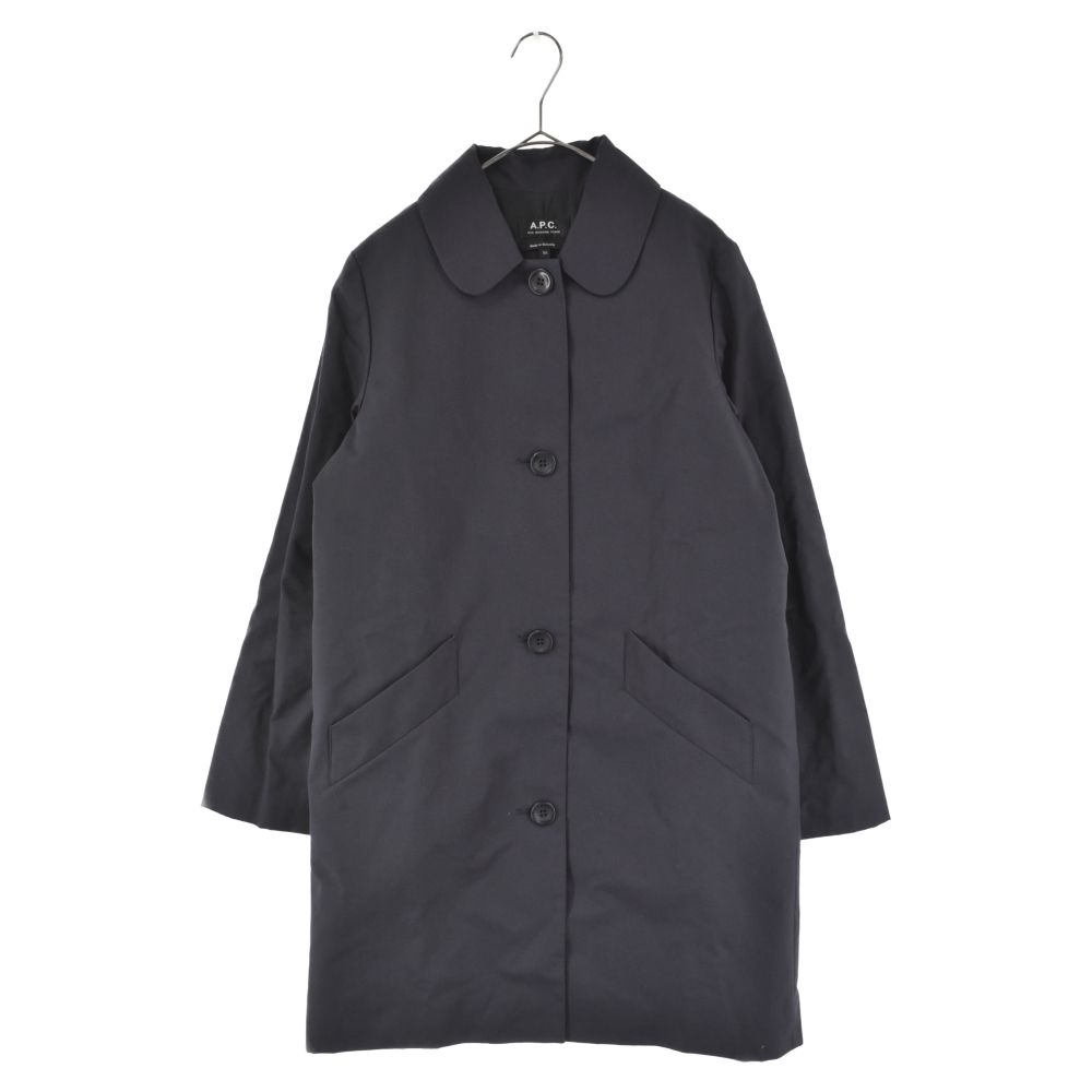A.P.C. アーペーセー ステンカラーコート 紺 0400724D0063 A.P.C (アーペーセー) ステンカラーコート ネイビー レディース