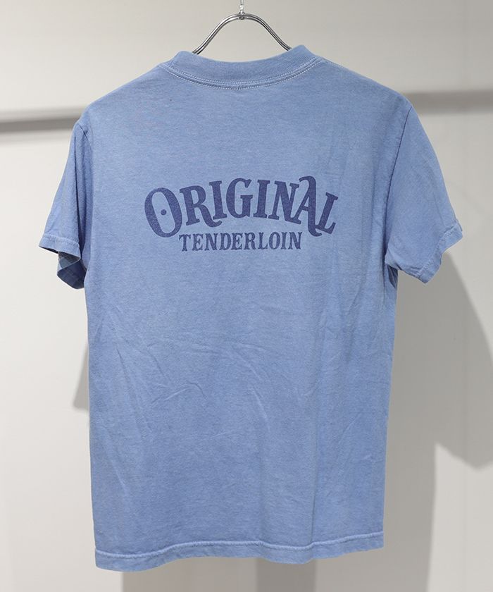 TENDERLOIN テンダーロイン 藍染 加工 ZIG ZAGロゴ Tシャツ T-TEE ZIG