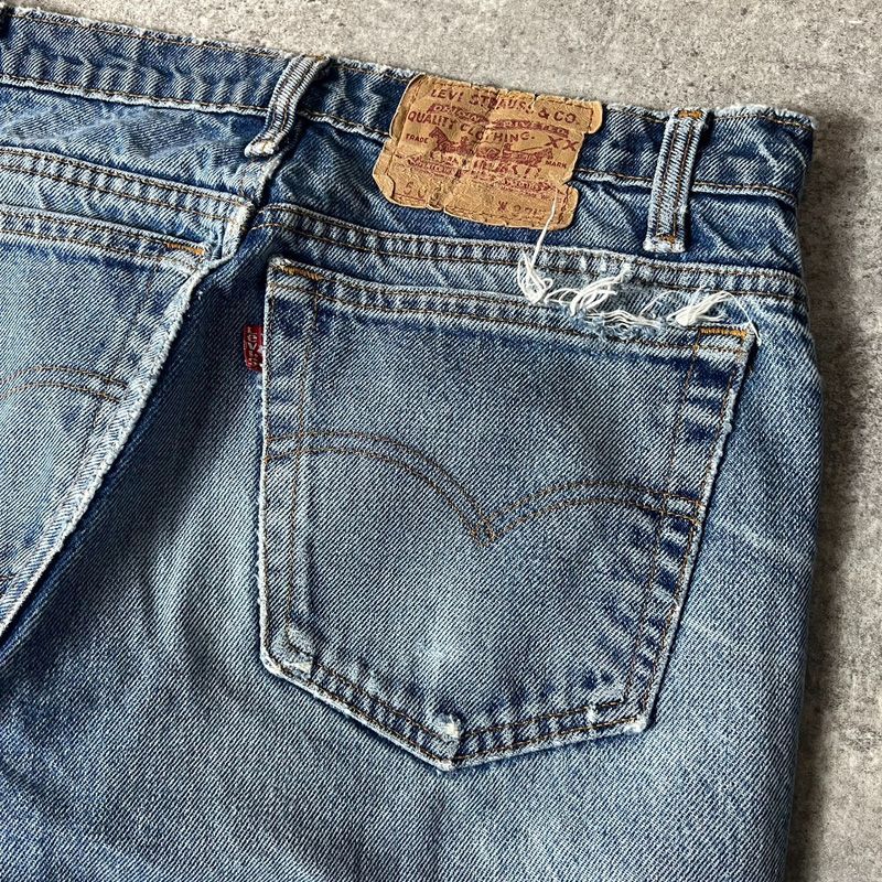 80's Levi's 505デニムパンツ ヒゲ 31×32 USA ヒゲ 90s Levis 505 0216 クラッシュ デニム パンツ 32 31 / 90年代