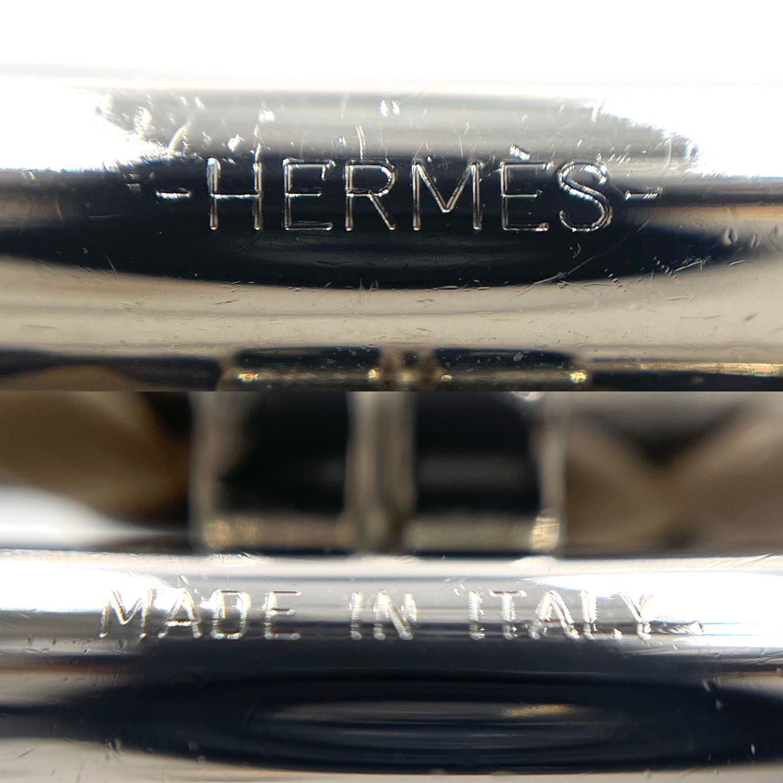 HERMES エルメス ブレスレット トゥルニ トレッセ ツートン ヴォーエプソン Hロゴ 2重レザーブレスレット 箱 カード付き