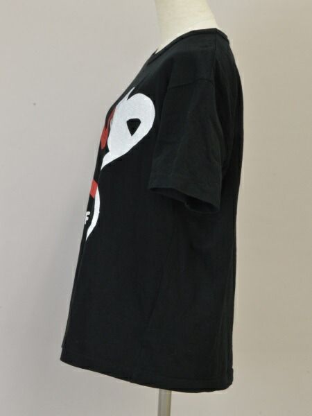 コムデギャルソン BLACK COMME des GARCONS Tシャツ/カットソー ハート XLサイズ ブラック レディース j_p F-S4485