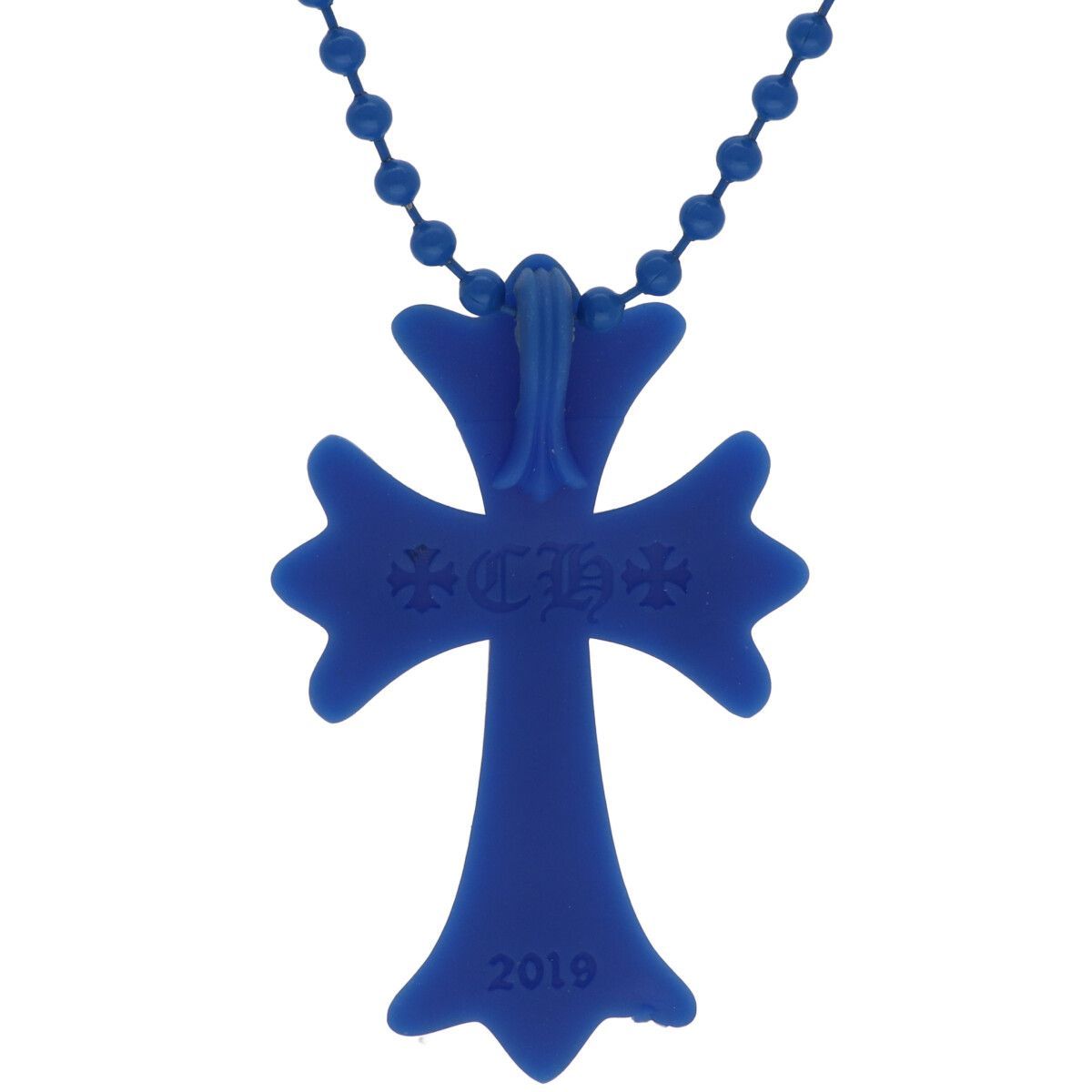 CHROME HEARTS クロムハーツ ラバー スモールCHクロス ブルー 青 ネックレス ペンダント 25006393 RS