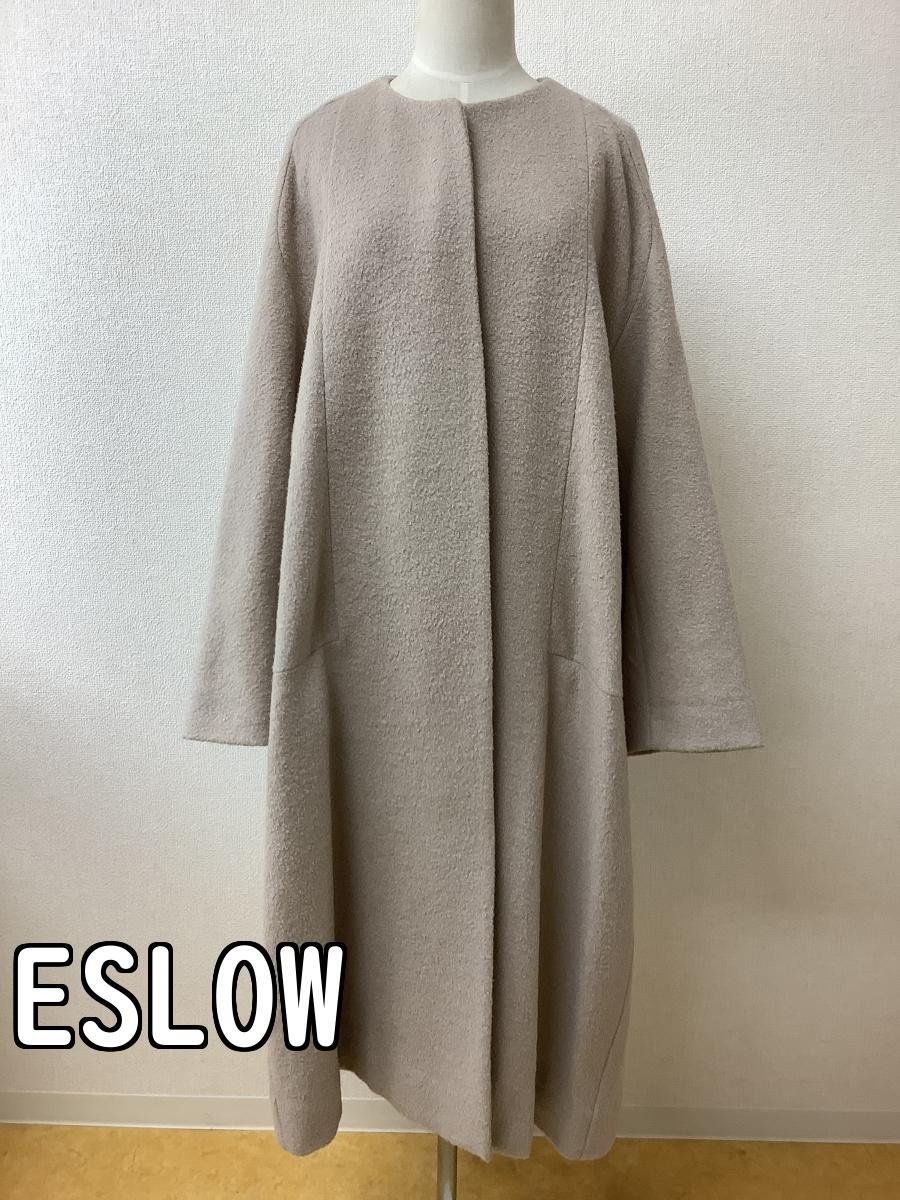 ESLOW エスロー パイル調の生地 ウールコート サイズ2