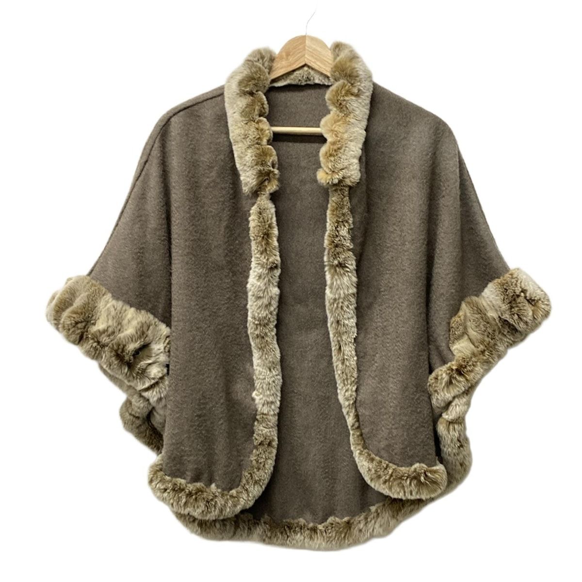 LANVIN COLLECTION ランバンコレクション ポンチョ レディース - グレーベージュ カシミヤ|冬