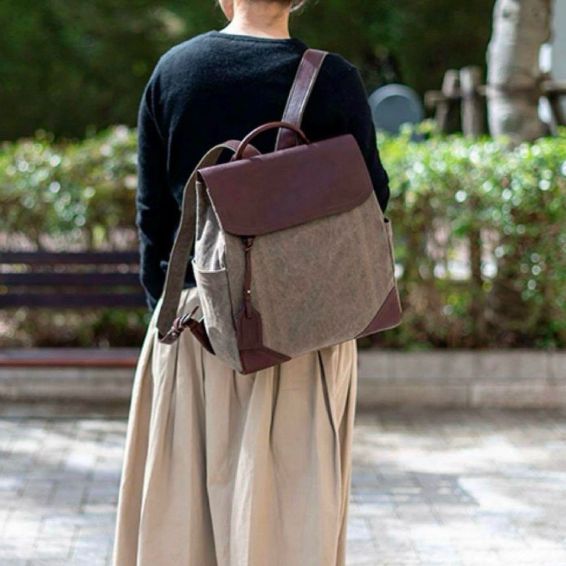 genten ゲンテンミモザ・ベーシック リュックバックパックダークブラウン genten ゲンテンミモザ・ベーシック リュックバックパックダーク