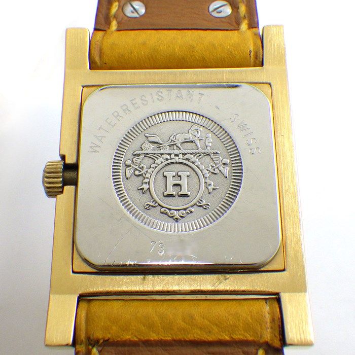 エルメス HERMES 腕時計 メドール ME1.201 スタッズ 蓋付き スクエア