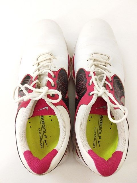 NIKE - C046 [難あり] NIKE ナイキ ゴルフシューズ 26cm ホワイト×レッド GOLF LUNAR CONTROL 2 SL 552075-100 ゴルフ用品 | G★ NIKE - C046 [難あり] NIKE ナイキ ゴルフシューズ 26cm