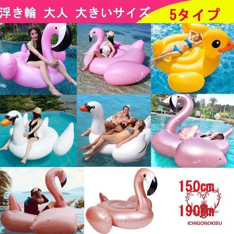 浮き輪 フロート 大人 取っ手 うきわ 浮輪 フラミンゴ 白鳥 インスタ映え かわいい おしゃれ プール 海水浴 ビーチ 大きいサイズ 150cm 190cm