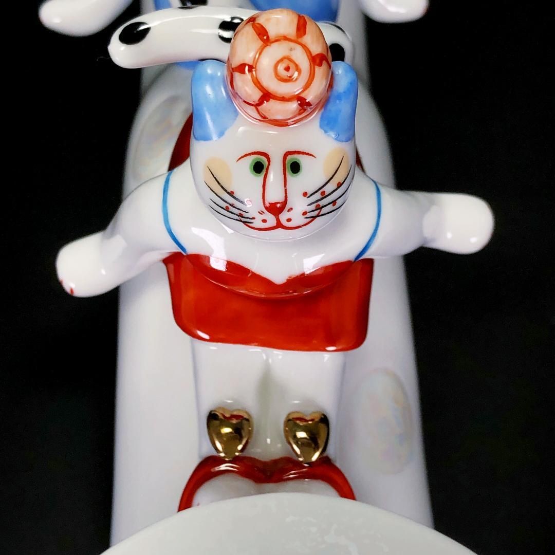 値下げ VILLEROY - BOCH ビレロイアンドボッホ ベネディクト キャンドルホルダー 猫 ねずみ 陶器 マルチ 幼さのある