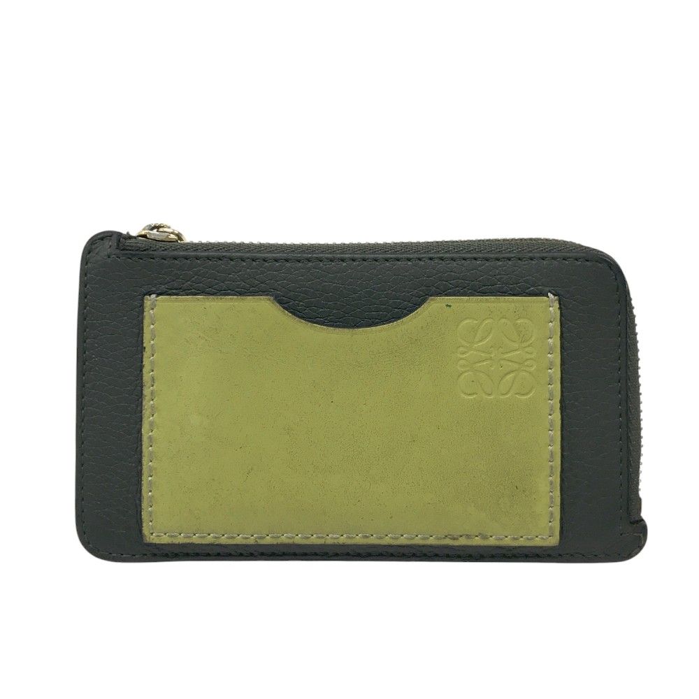 LOEWE グリーン コインケース LOEWE （新品・未使用品）ロエベ ぺブル コインカードホルダー