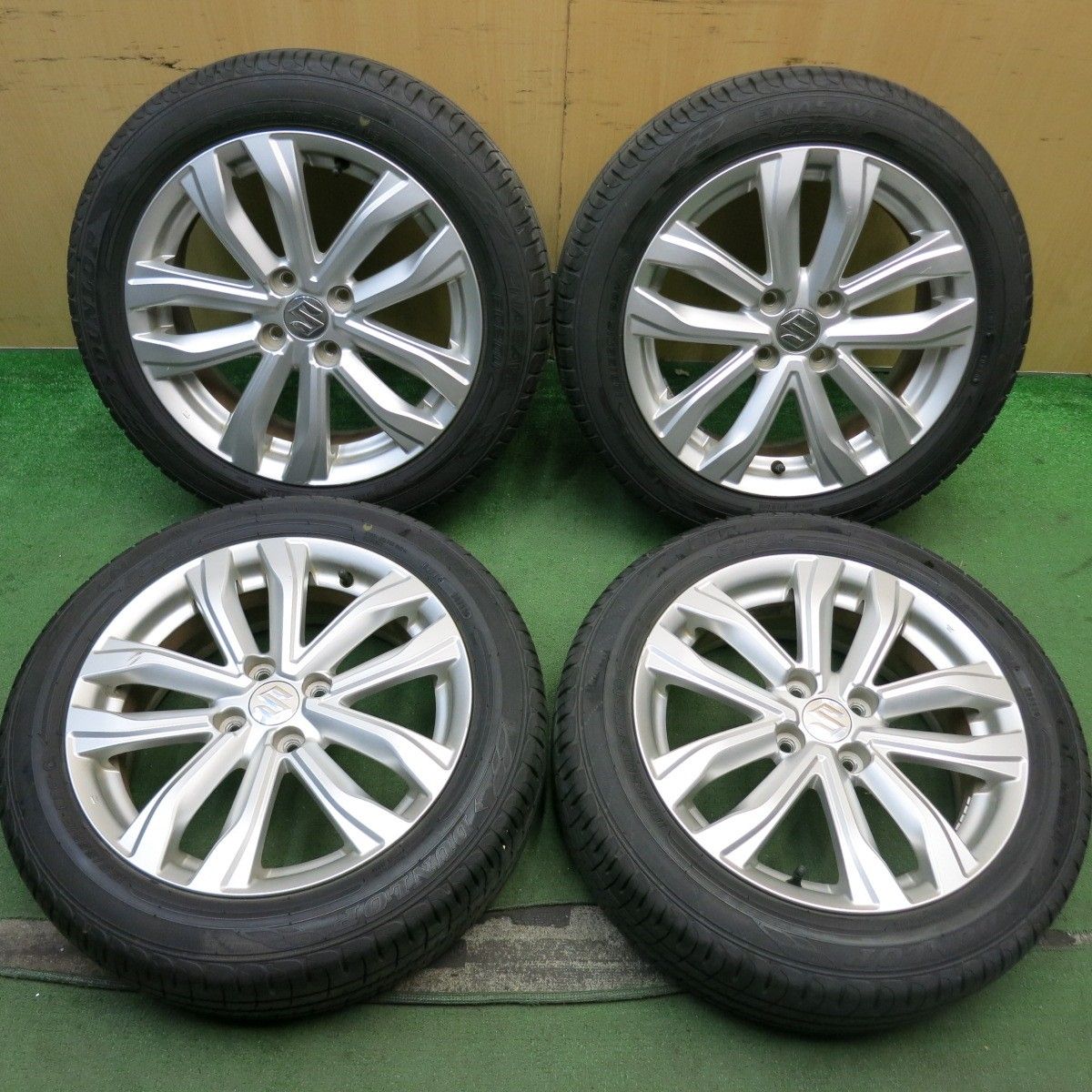 バリ溝 23年 9.5分 スズキ スイフト 純正 185 55R16 ダンロップ エナセーブ EC204 16インチ PCD100 4H 5092708HAノ